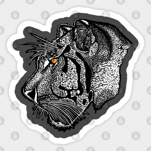 Tiger Sticker by K1R1